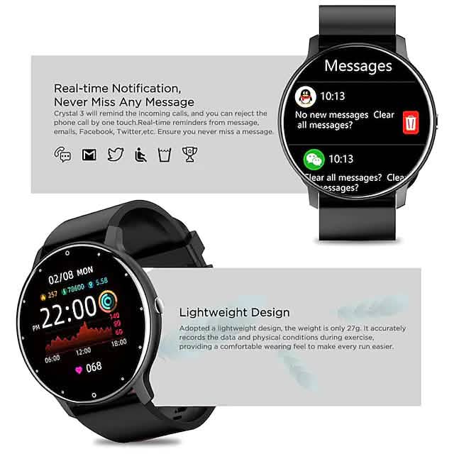 Smart Watch 1.28 Inch Smartwatch Fitness Running Watch